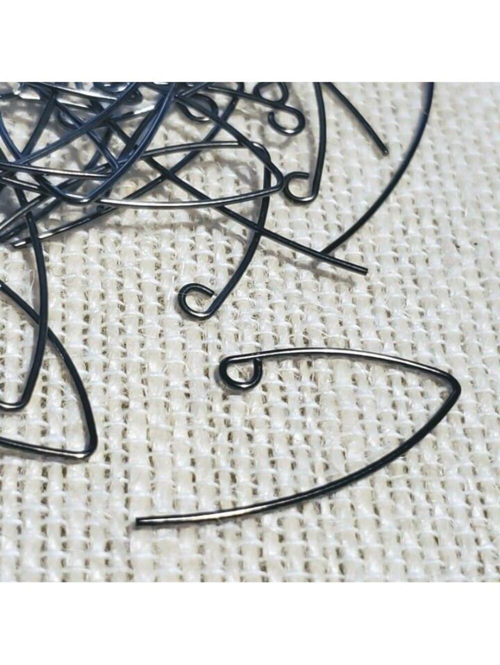 Marquise V Shape Gunmetal Black Gray Earwires Earring Hooks Findings 10 pcs